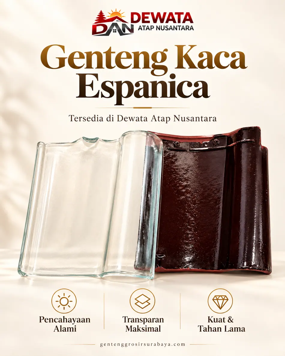 Poster katalog Genteng Kaca Kanmuri Espanica
